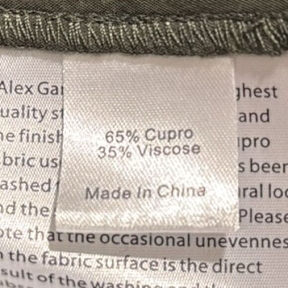 Alex Garfield Hunter Green Button Up Long Sleeve Cupro Tunic Blouse - Picture 14 of 16